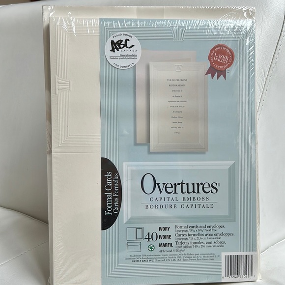 First Base Overtures Embossed Invitation Card - Picture 1 of 7